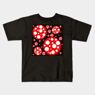 red and white polka dot design Kids T-Shirt